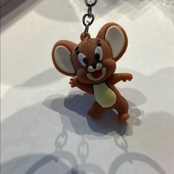 NWOT Brown Leather Key & Card Holder with Cartoon Charm - Picture 5 of 6